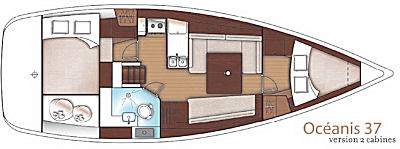 Segelyacht Oceanis 37 - 2 -Kabinen-Version